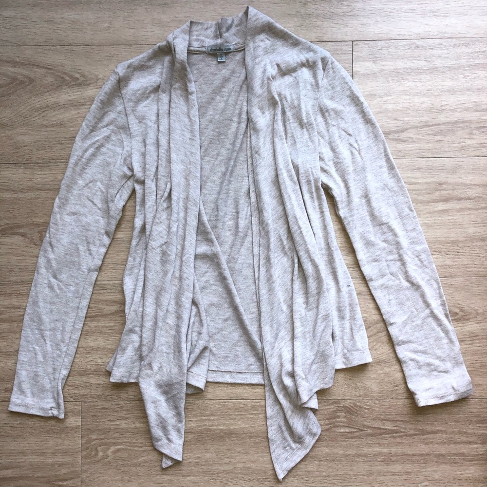 Beige Charlotte Russe Open Cardigan